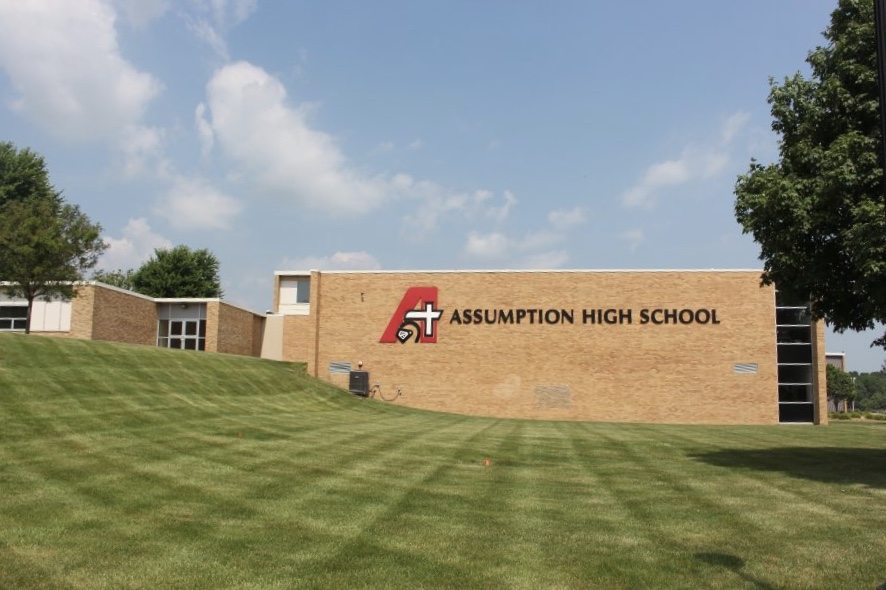 Exterior of Assumption High School.